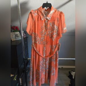 Floral Orange Dress